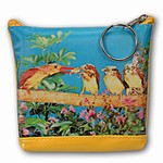 Lenticular Purse, 3D Lenticular Picture, Nuts Time, Feed the baby birds, VSP-018-Pavia
