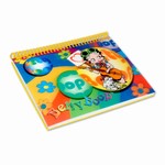 Betty Boop Lenticular Spiral Bound Notebook, 4”x6”, Unruled, 144 Pages, 3D Hippy Guitarist Image, Rainbow